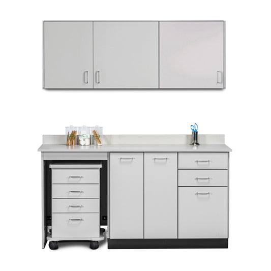Clinton 748066ML Ready Room My Way, 66" Laminate, Cart-Mate Cabinetry Suite/Cart Left/Double Doors Center