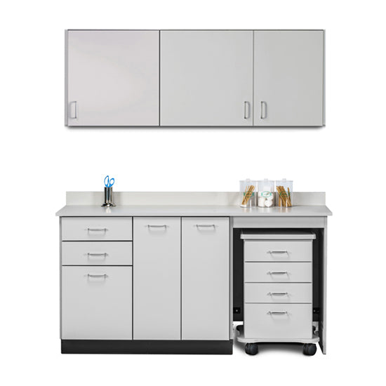 Clinton 748066MR Ready Room My Way, 66" Laminate, Cart-Mate Cabinetry Suite/Cart Right/ Double Doors Center