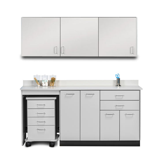 Clinton 748072ML Ready Room My Way, 72" Laminate, Cart-Mate Cabinetry Suite/Cart Left/Double Doors Center