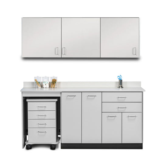 Clinton 748072ML Ready Room My Way, 72" Laminate, Cart-Mate Cabinetry Suite/Cart Left/Double Doors Center