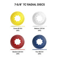 Dedeco 1902 Sunburst 7-5/8 TC Discs Red 220 Grit Size (A/O) 70/Bx