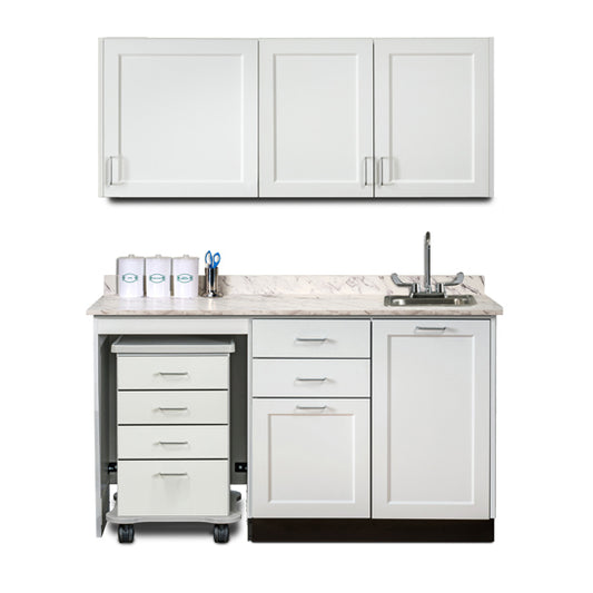 Clinton 758060L Ready Room My Way,  60" Fashion Finish, Cart-Mate Cabinetry Suite/Cart Left