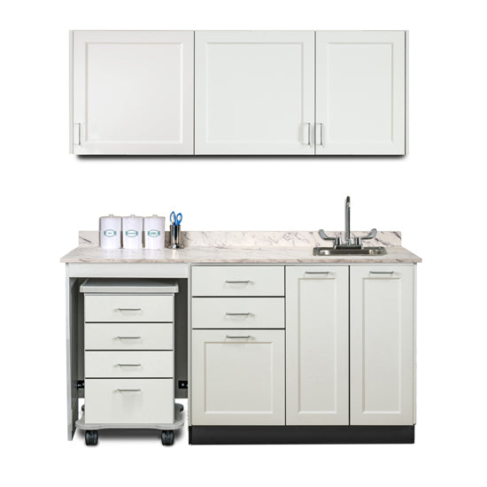 Clinton 758066L Ready Room My Way,  66" Fashion Finish, Cart-Mate Cabinetry Suite/Cart Left