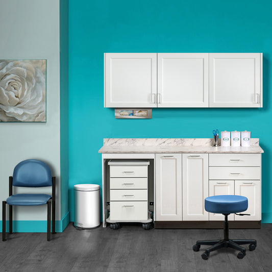 Clinton 758072ML Ready Room My Way,  72" Fashion Finish, Cart-Mate Cabinetry Suite/Cart Left/Double Doors Center