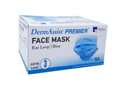 Innovative Healthcare 78-103 Dermassist Premier Face Masks “ Item 78-103, One Size, 50/Dispenser, 10 Dispensers/Cs