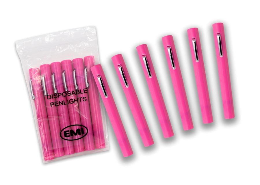 EMI 233 Disposable Penlights (6 Pack) (Pink)