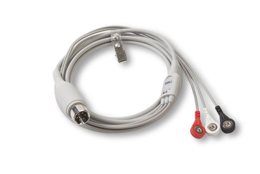 Zoll Medical 8000-0025-02 Replacement 3-Lead Ecg Patient Cable (6 Ft)