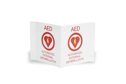 Zoll Medical 8000-0825 AED Wall Sign Kit, One Flush And One 3-D Wall Sign
