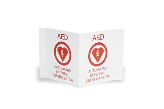 Zoll Medical 8000-0825 AED Wall Sign Kit, One Flush And One 3-D Wall Sign
