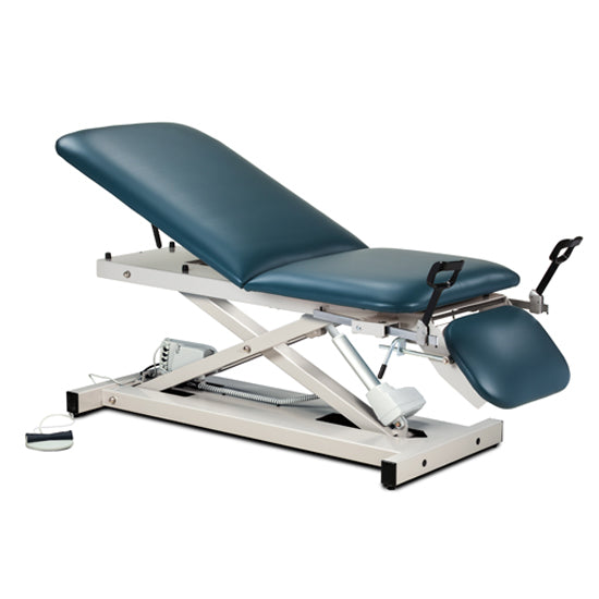 Clinton 80360 Power 500, Open Base Power Table with Adjustable Backrest, Footrest and Stirrups