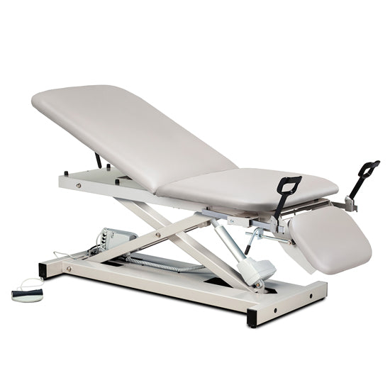 Clinton 80360 Power 500, Open Base Power Table with Adjustable Backrest, Footrest and Stirrups