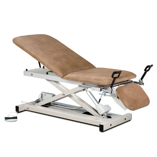 Clinton 80360 Power 500, Open Base Power Table with Adjustable Backrest, Footrest and Stirrups