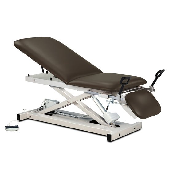 Clinton 80360 Power 500, Open Base Power Table with Adjustable Backrest, Footrest and Stirrups