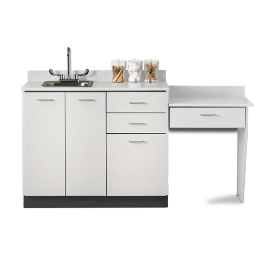 Clinton 8042-99 Base Cabinet Set with 3 Doors, 3 Drawers and Desk