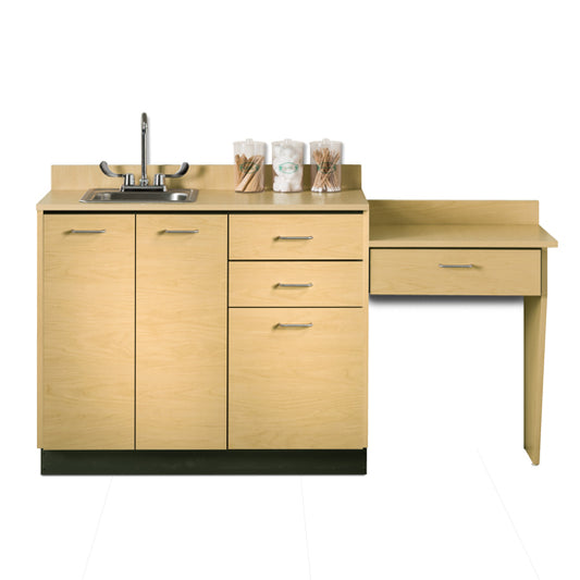Clinton 8042-99 Base Cabinet Set with 3 Doors, 3 Drawers and Desk