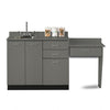 Clinton 8042-99 Base Cabinet Set with 3 Doors, 3 Drawers and Desk
