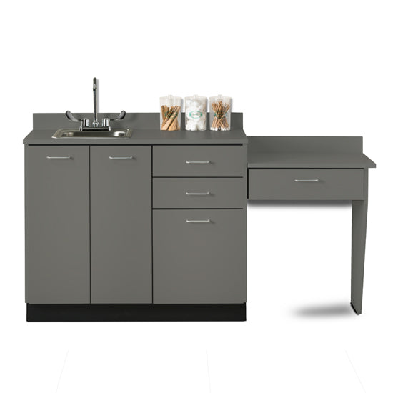 Clinton 8042-99 Base Cabinet Set with 3 Doors, 3 Drawers and Desk