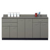 Clinton 8072 Base Cabinet with 6 Doors and 3 Drawers