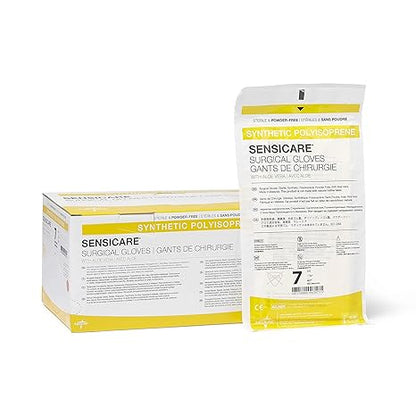 Bosma 71-MSG10 SensiCare Aloe Surgical Gloves 5.5 Sterile Powder-Free Latex-Free Surgical Gloves – 25 Pairs/Box, 4 Boxes/Case