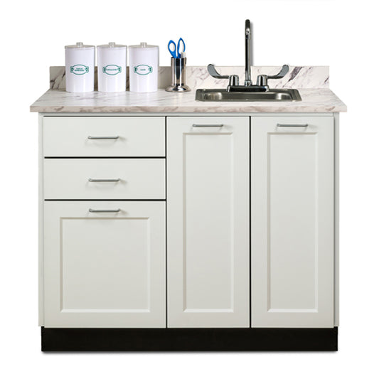 Clinton 8642 42" Fashion Finish, Base Cabinet with 3 Doors and 2 Drawers