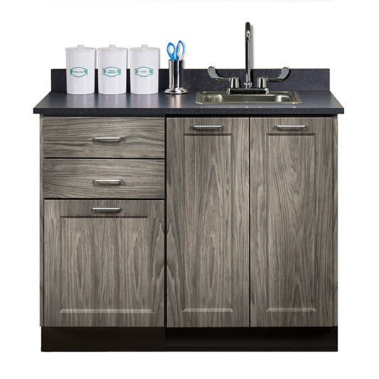 Clinton 8642 42" Fashion Finish, Base Cabinet with 3 Doors and 2 Drawers