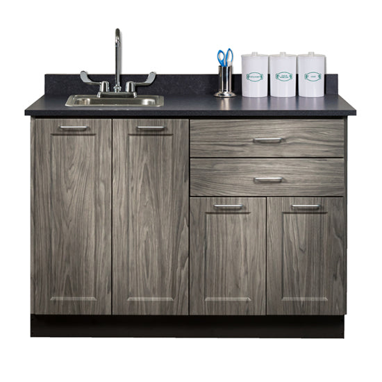 Clinton 8648 48" Fashion Finish, Base Cabinet with 4 Doors and 2 Drawers