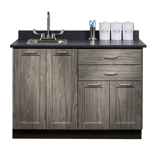 Clinton 8648 48" Fashion Finish, Base Cabinet with 4 Doors and 2 Drawers