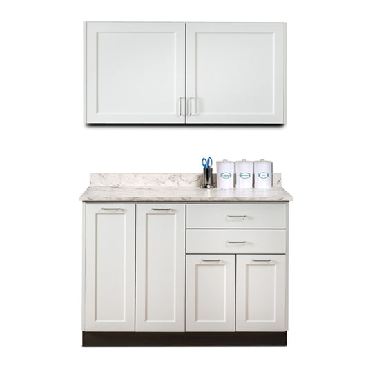 Clinton 864848 48" Fashion Finish Base and Wall Cabinet Combination