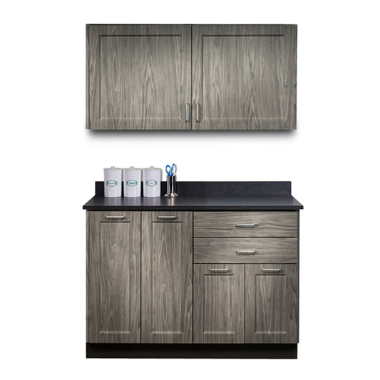 Clinton 864848 48" Fashion Finish Base and Wall Cabinet Combination