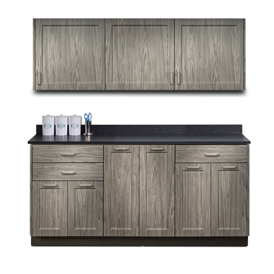 Clinton 867272 72" Fashion Finish Base and Wall Cabinet Combination