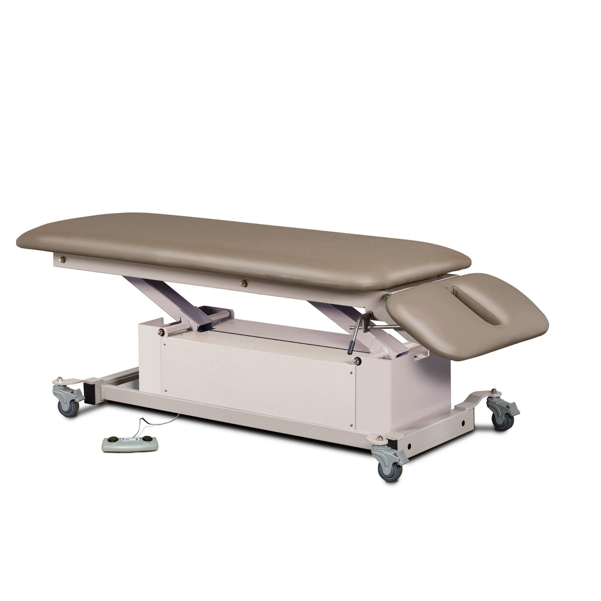 Clinton 87220 Power-Glide, Hi-Lo, Treatment Table with Flat Top and Drop Section