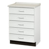 Clinton 8805-AF Fashion Finish, Molded Top Treatment Cabinet with 5 Drawers