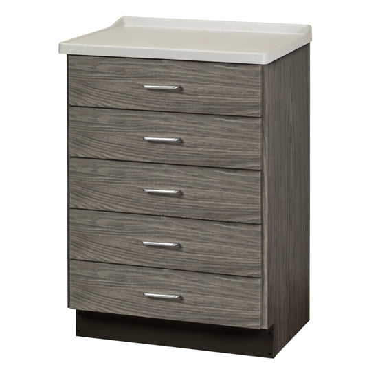 Clinton 8805-AF Fashion Finish, Molded Top Treatment Cabinet with 5 Drawers