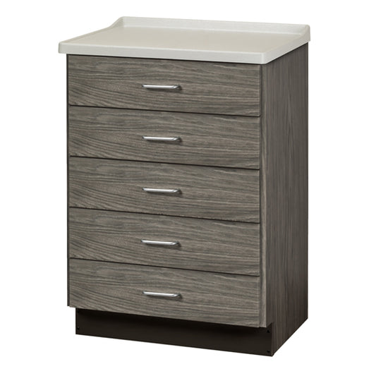 Clinton 8805-AF Fashion Finish, Molded Top Treatment Cabinet with 5 Drawers
