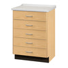 Clinton 8805-A Molded Top Treatment Cabinet with 5 Drawers