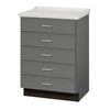 Clinton 8805-A Molded Top Treatment Cabinet with 5 Drawers