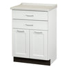 Clinton 8822-AF Fashion Finish, Molded Top Treatment Cabinet with 2 Doors and 2 Drawers