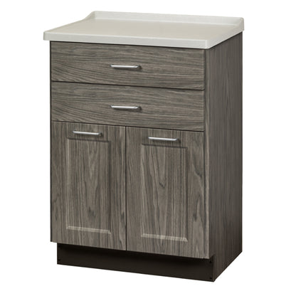 Clinton 8822-AF Fashion Finish, Molded Top Treatment Cabinet with 2 Doors and 2 Drawers