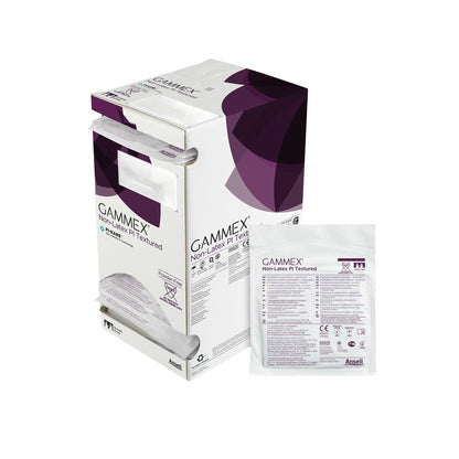 Bosma 71-AN882 GAMMEX Non-Latex PI Textured Surgical Gloves 5.5 Sterile Powder-Free Textured Surgical Gloves – 50 Pairs/Box, 4 Boxes/Case