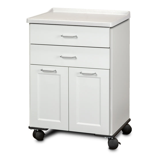 Clinton 8922-AF Fashion Finish, Molded Top, Mobile Treatment Cabinet with 2 Doors and 2 Drawers