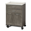 Clinton 8922-AF Fashion Finish, Molded Top, Mobile Treatment Cabinet with 2 Doors and 2 Drawers
