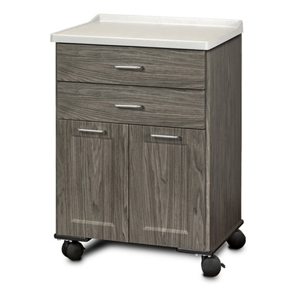 Clinton 8922-AF Fashion Finish, Molded Top, Mobile Treatment Cabinet with 2 Doors and 2 Drawers