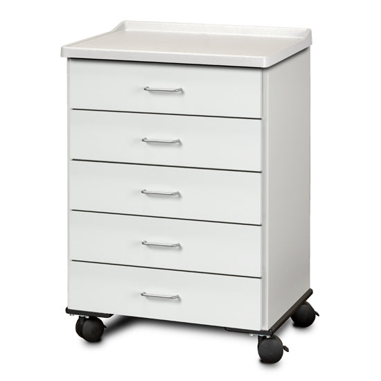 Clinton 8950-AF Fashion Finish, Molded Top, Mobile Treatment Cabinet with 5 Drawers