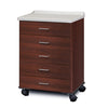 Clinton 8950-A Molded Top, Mobile Treatment Cabinet with 5 Drawers