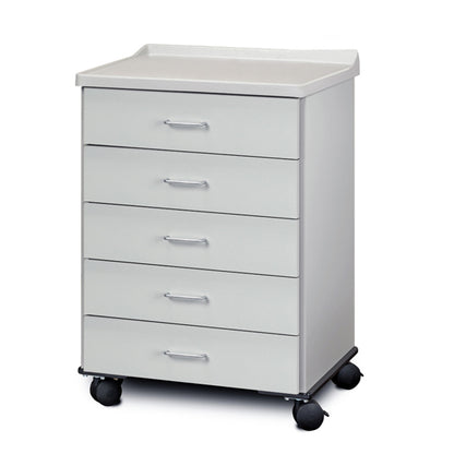 Clinton 8950-A Molded Top, Mobile Treatment Cabinet with 5 Drawers