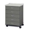 Clinton 8950-A Molded Top, Mobile Treatment Cabinet with 5 Drawers