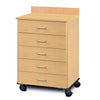 Clinton 8950 Mobile Treatment Cabinet with 5 Drawers