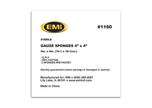EMI 1160-CS Gauze Sponges 4" x 4" (Sterile) (Case)