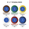 Dedeco 1910 Sunburst 8 x 1 TS Red 220 Grit Size (A/O) 1/Unit