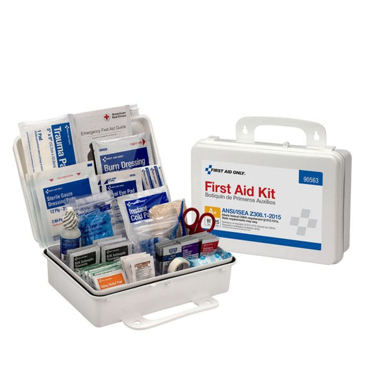 First Aid Only 90563 25 Person First Aid Kit, ANSI 2015 Class A+, Plastic Case